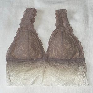 Aerie Mauve & Nude Lace Bralette